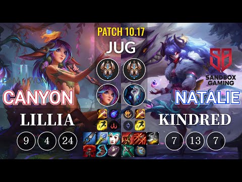 DWG Canyon Lillia vs SB Natalie Kindred Jungle - KR Patch 10.17