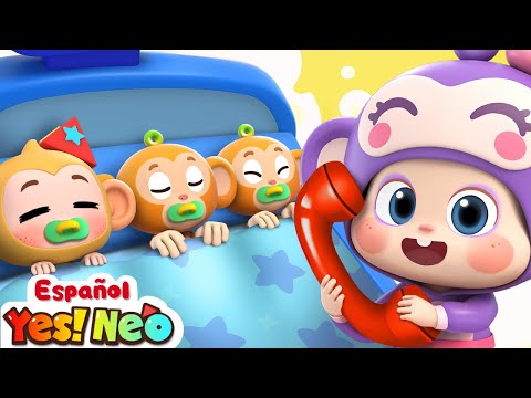Cinco Monitos Saltando en la Cama  | Yes! Neo - Canciones y Caricaturas para Niños