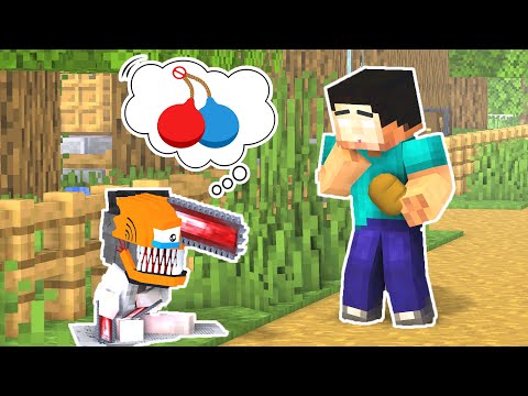 Monster School Homeless Baby Chainsawman and Rich Herobrine - Minecraft Animation