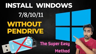Install Windows 7/8/10/11 Without USB Pendrive or CD/DVD Without Losing Data