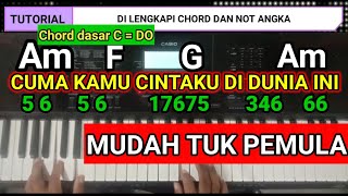 Download lagu Belajar keyboard organ tunggal pemula  lagu cuma kamu kunci chord dan not angka mp3