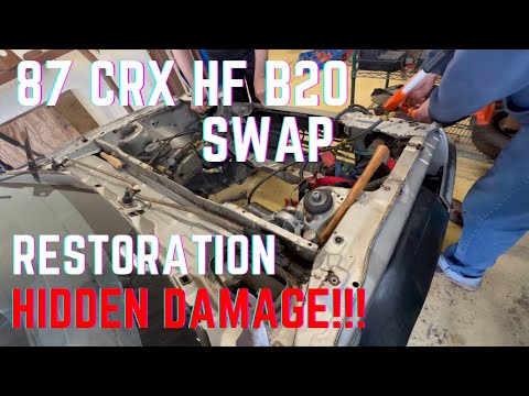 87 Civic Crx Hf B20 swap. Restoration Part: 2, so much better!!!