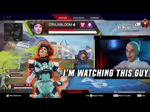 TSM ImperialHal spectated a random player who wiped His squad and NRG team in Apex Legends
