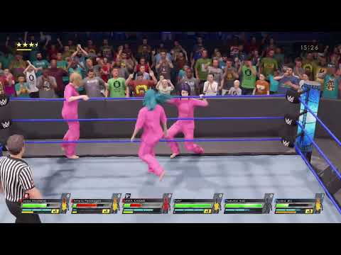 WWE 2K22 Miwa's Team VS May's Team Pink Nurse In Yo Face And Etc. Ironwoman 2