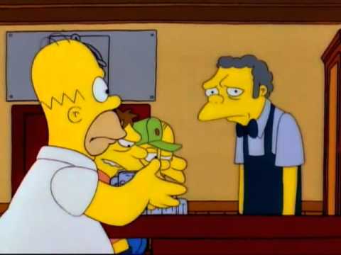 Homer macht Moe auf seine Fehler aufmerksam