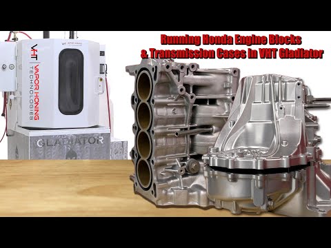 Running Honda Engine Blocks and Transmission Cases in V.H.T Gladiator - Vapor Honing Technologies