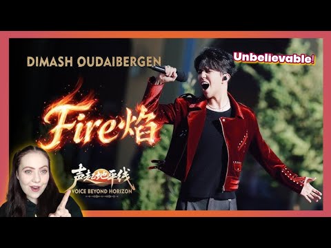 REACTING TO 'FIRE' BY DIMASH QUDAIBERGEN (LIVE AT VOICE BEYOND THE HORIZON) | THE GREATEST TALENT!