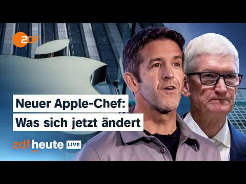 Video Thumbnail: John Ternus löst Apple-Chef Tim Cook ab. Vor welchen Herausforderungen er steht I ZDFheute live