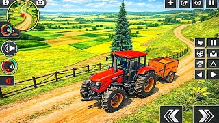 🚜 Real Tractor Trolley Simulator Gameplay 🏜 Tractor Driving 3D