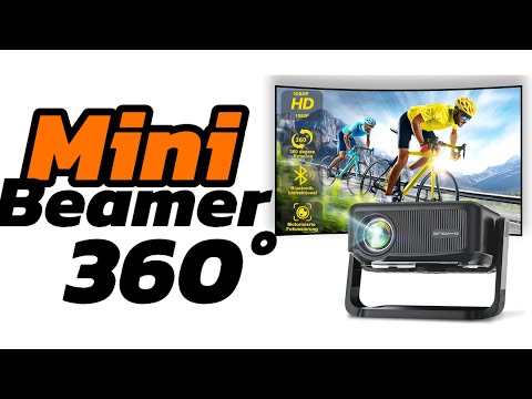 139,99€ Mini Beamer 【360° Drehbarem Ständer & Auto Keystone & E-Fokus】FHD 1080P
