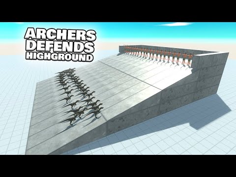 ARCHERS DEFENDS HIGHGROUND VS EVERY FACTION | ANIMAL REVOLT BATTLE SIMULATOR