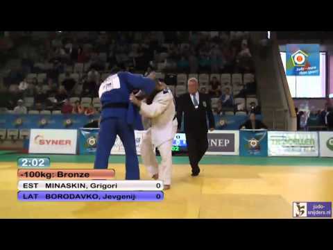 Judo 2014 European Open Men Prague: Minaskin (EST) - Borodavko (LAT) [-100kg] bronze