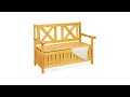 Banc de jardin avec rangement Marron - Bois manufacturé - 115 x 85 x 60 cm