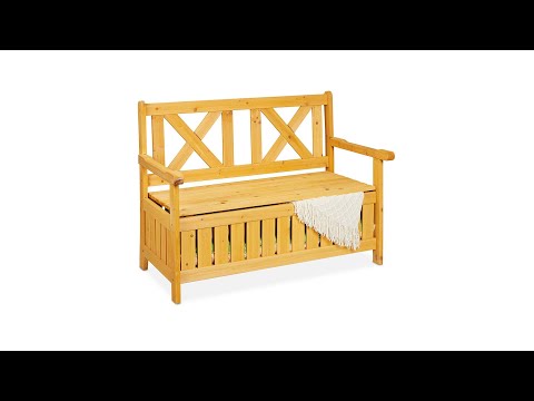 Banc de jardin avec rangement Marron - Bois manufacturé - 115 x 85 x 60 cm