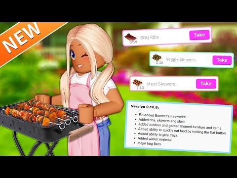 🍗 *NEW* BARBECUE UPDATE on Bloxburg 🍔 | Version: 0.10.8