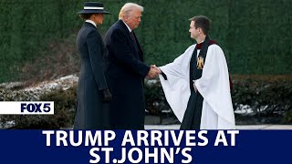 President-elect Trump arrives at St. John's Church