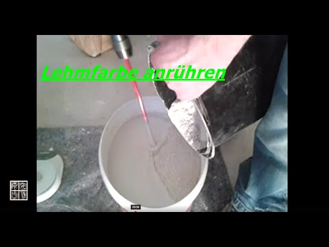 Lehmfarbe anrühren