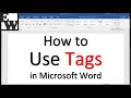 How to Use Tags in Microsoft Word