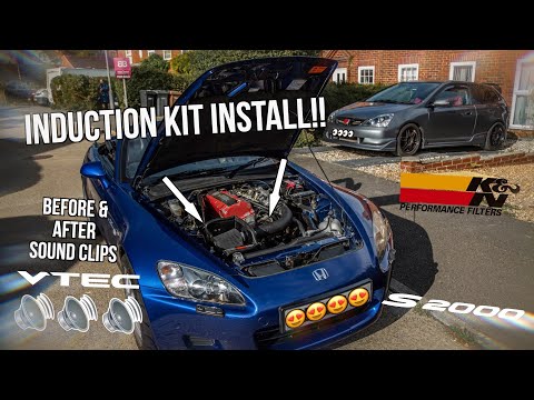 Honda S2000 K&N FIPK Induction Kit Install! With Before & After Audio!! 4K