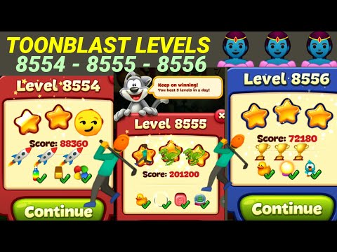toon blast LEVELS 8554|8556 & 8555 🤺clear the STUCK🤛🥋