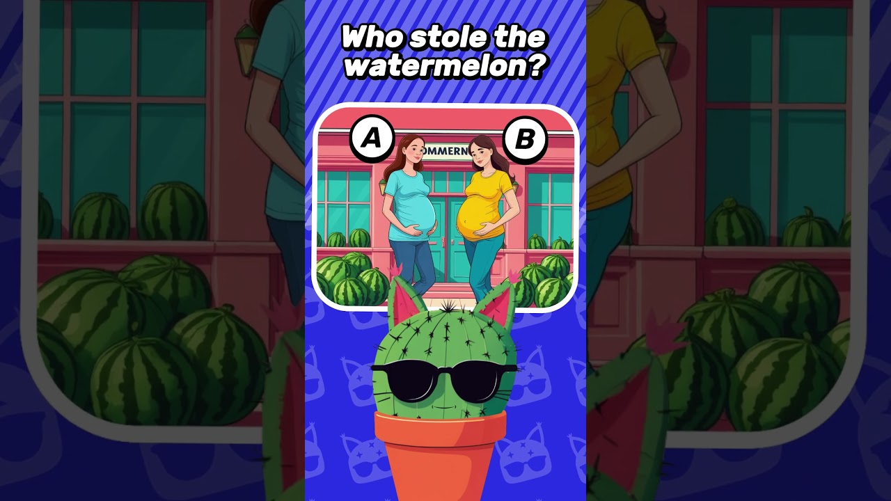 Who stole the watermelon? #quiz #riddles #puzzle