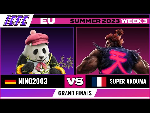 Nino2003 (Panda) vs. Super Akouma (Akuma) -  ICFC TEKKEN7 EU: Summer 2023 - Week 3 Grand Final
