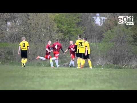 Bramka Artura Jarmickiego na 2:2 w meczu Warmia Olsztyn - Czarni Rudzienice (3:3)