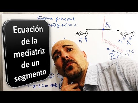 CÓMO HALLAR LA ECUACIÓN DE LA MEDIATRIZ DE UN SEGMENTO