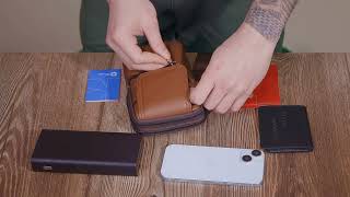 Сумка-барсетка на пояс шкіряна Vintage 22565 світло-коричнева