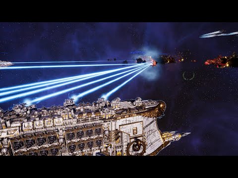 Imperial Navy vs Orks - Skalgrim Mod - Massive Battle - Battlefleet Gothic Armada 2