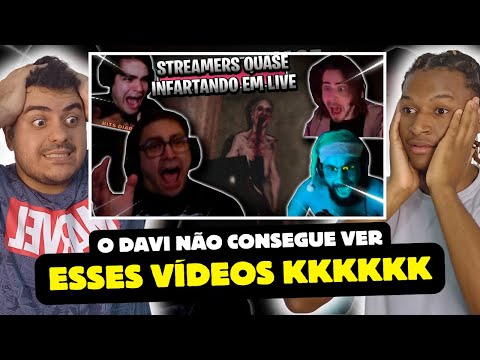 (REACT) STREAMERS QUE QUASE INFARTARAM JOGANDO JOGOS DE TERROR - SUSTOS ENGRAÇADOS #01 - NÃO DA!!!