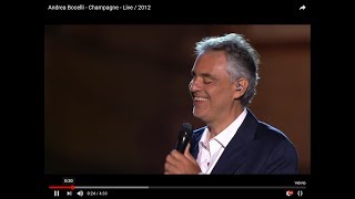 Bocelli : Champagne ! [Σαμπάνια !]  GR lyrics