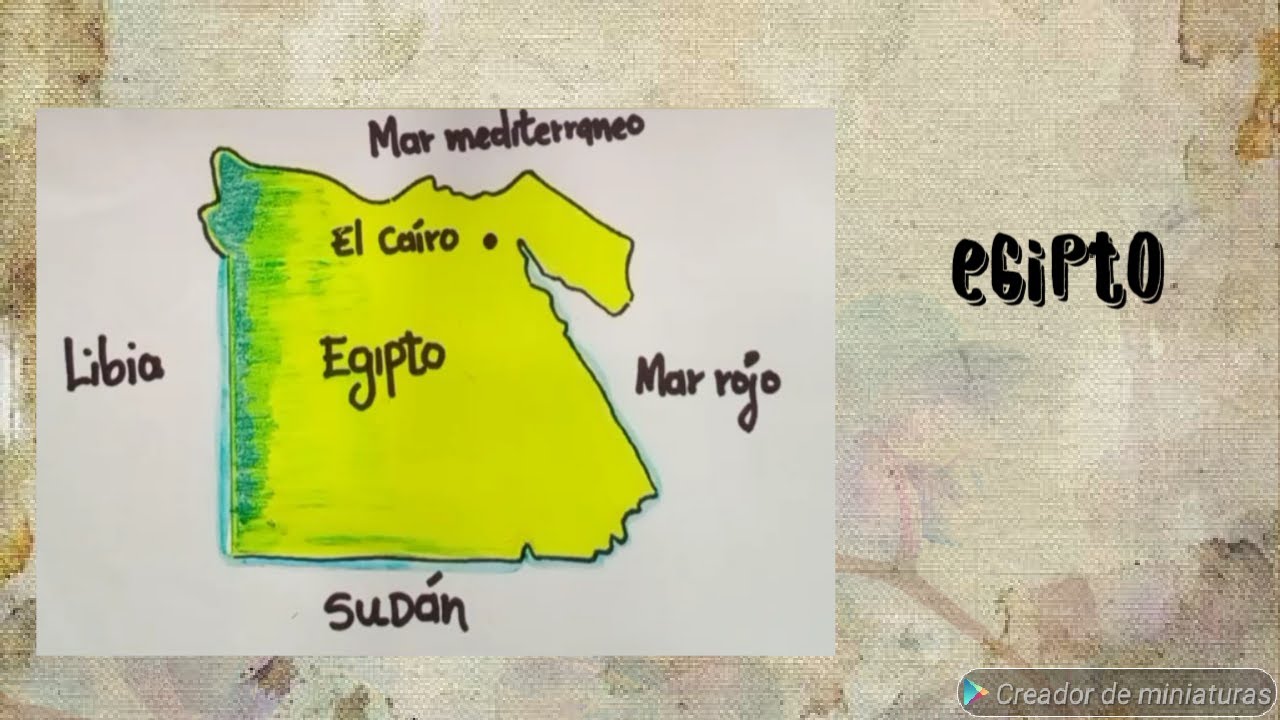 como dibujar el mapa de egipto...