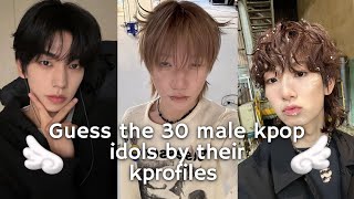 GUESS THE 30 MALE KPOP IDOLS BY THEIR KPROFILES