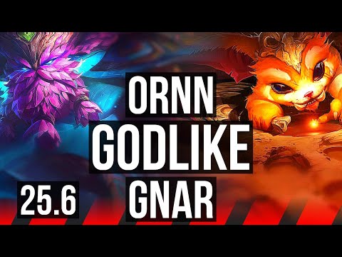 ORNN vs GNAR (TOP) | 8 solo kills, Godlike, 600+ games | EUW Master | 25.6