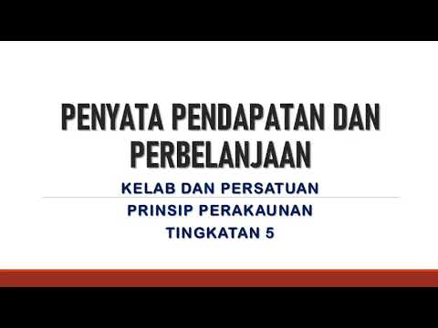 Penyata Pendapatan dan Perbelanjaan Kelab dan Persatuan T5 #cikgooTube