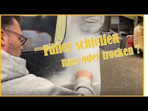 Car repair / 2K Füller schleifen 1.Teil. Trocken oder nass schleifen? Das ist hier die Frage..