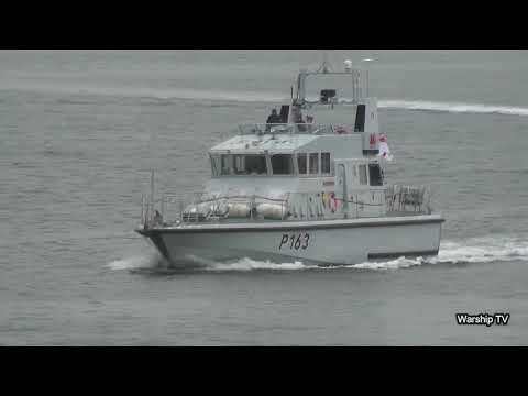 HMS EXPRESS P163 LEAVING DEVONPORT NAVAL BASE AT DEVILS POINT - 8th June 2020
