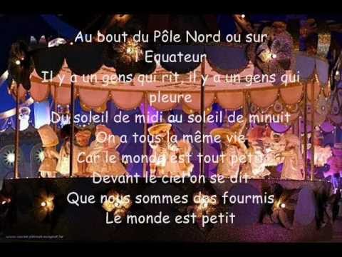 le monde est petit avec paroles
