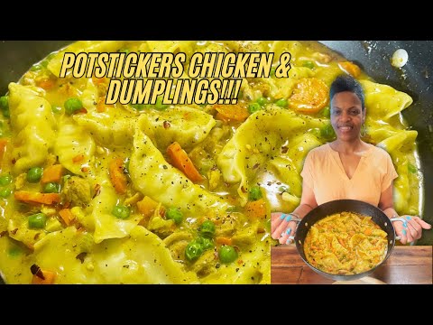 How To Make Potstickers Chicken and Dumplings!!!