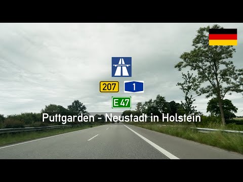 [4KHDR] Driving in Germany: B207 & Autobahn A1 E47 from Puttgarden to Neustadt in Holstein