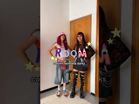 Room tour of my room and my sister's darks 🖤✨ #roomtour #sisters #aesthetics #darks #pink