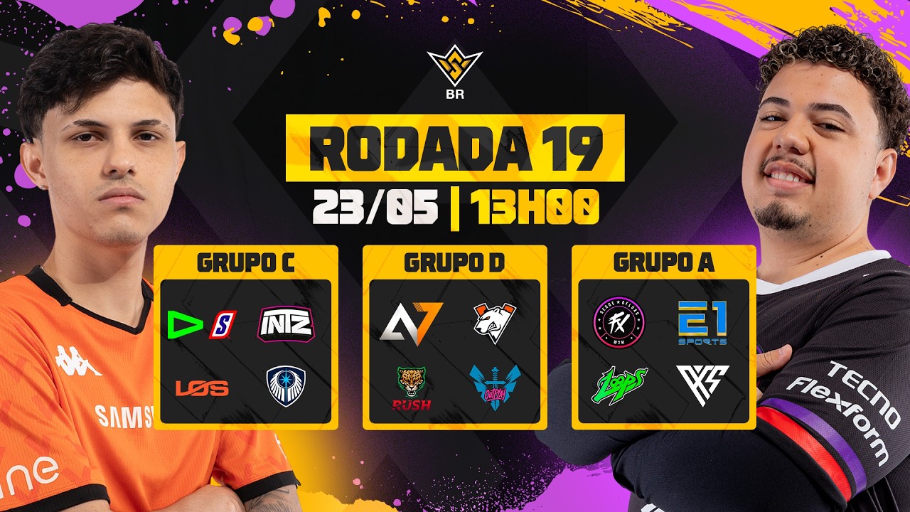 🚨FFWS BR 🏆 RODADA 19 - GRUPOS C, D e A | FREE FIRE AO VIVO🚨 #freefire