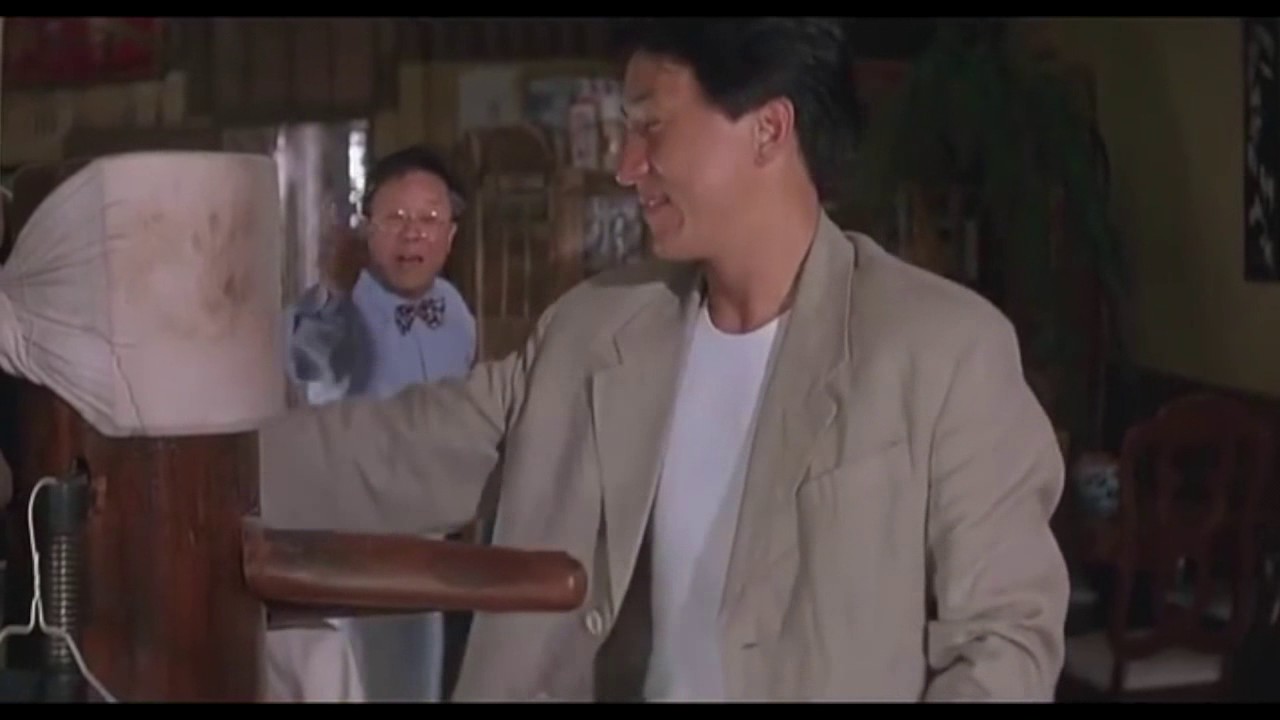 Jackie Chan training with Wooden Dummy