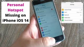 How to Fix Personal Hotspot Missing on iPhone after iOS 14 Update.