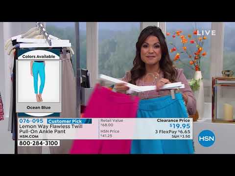 Lemon Way Flawless Twill PullOn Ankle Pant