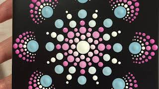 Dot mandala. Tile art. DIY. Time lapse.