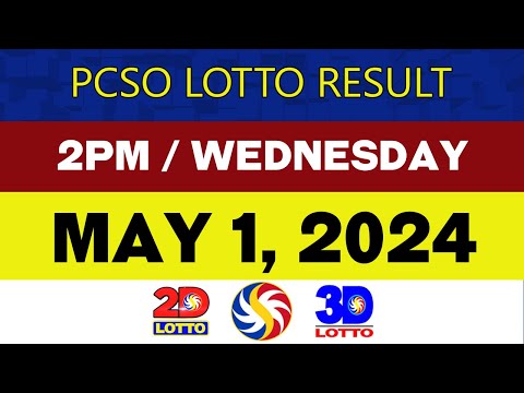 Lotto Result Today MAY 1 2pm Ez2 Swertres 2D 3D 4D 6/45 6/55 PCSO