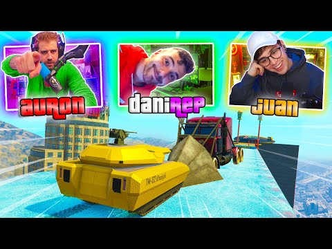 INCREDIBLE FACE-OFF! WITH AURONPLAY AND FRIENDS! THE FLOOR IS ICE!! - GTA V ONLINE