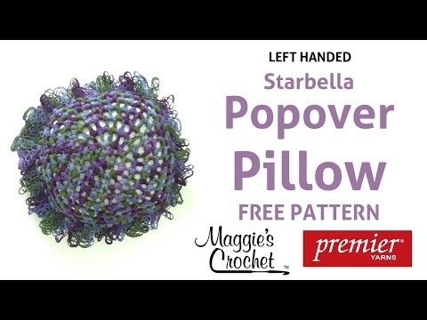 Starbella Popover Pillow Free Crochet Pattern - Left Handed
